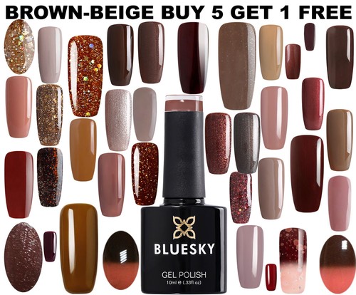 Bluesky gel nail polish brown - gel,