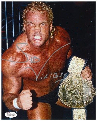 Sid vicious signed wwe 8x10 - signed,