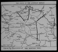 WW1 MAP SHOWING SCENE OF THE