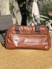 BROWN LEATHER WEEKEND /CABIN BAG , VINTAGE STYLE , COTTON TRADERS 