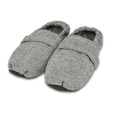 Zhu-Zhu Microwavable Slippers - Herringbone - Unscented Microwave Feet Warmers