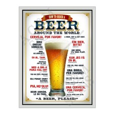 Metal Tin Sign Plaque Beer