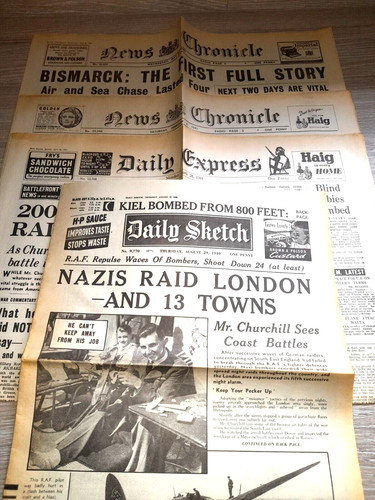 Replica wartime newspapers - replica,