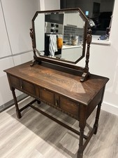 Waring & Gillow Antique Edwardian Dressing Table with Original Mirror