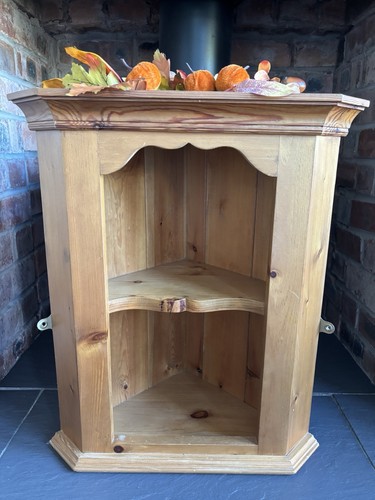 Solid pine open corner shelf - solid,