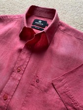 MELKA RED SHORT SLEEVE LINEN