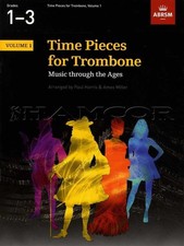 ABRSM Time Pieces for Trombone 1 Music Book +FREE Key Signature Bookmark
