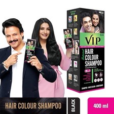 BIG Size 420 ml VIP 5 in 1 Hair Colour Shampoo  Black Hair Colour  