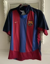 Vintage Nike FC Barcelona Football Shirt Size M Ronaldinho 10