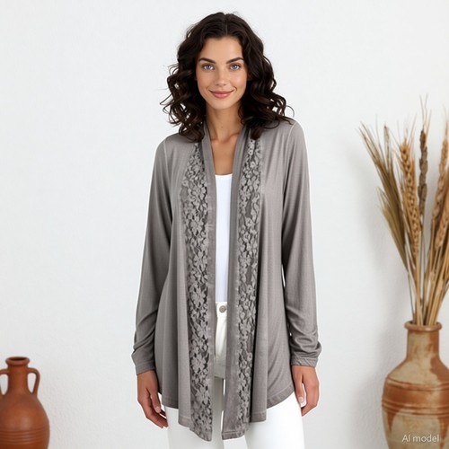 Boho lagenlook cardigan grey - boho,