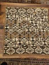 Antique Kuba Raffia Weave  Rug
