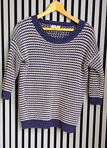 Next navy white striped - &,