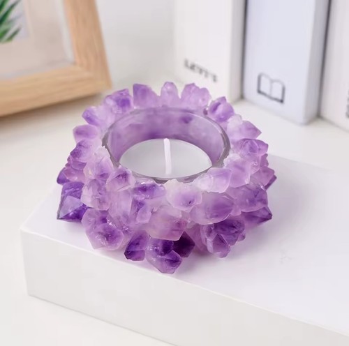 Amethyst handcrafted crystal - -,