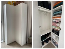 Ikea Corner Wardrobe in white with 2 doors