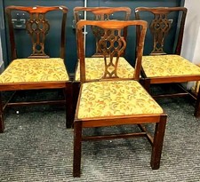 NEWLY FRENCH POLISHED+UPHOLSTERED 18c 4DiningChairs-PL SeeMyOther Chairs-FREEdvy