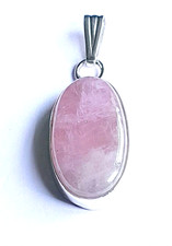 Exquisite Handmade Kunzite Sterling Silver Pendant.
