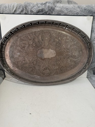 Vintage large ornate - vintage, oval