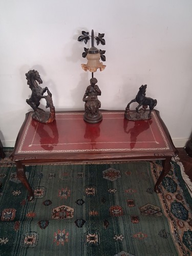 Vintage glass top wooden - glass,