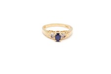 14k Yellow Gold Sapphire