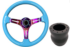 Light Blue Neo Chrome TS Steering Wheel Boss Kit for HONDA CIVIC MB6 AB 020