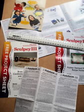 FIVE VINTAGE SCULPEY (MODELLING CLAY) LEAFLETS: COLOURS, PROJECTS, INSTRUCTIONS 