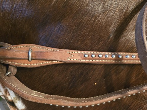 Leather split reins brown - reins,, w/
