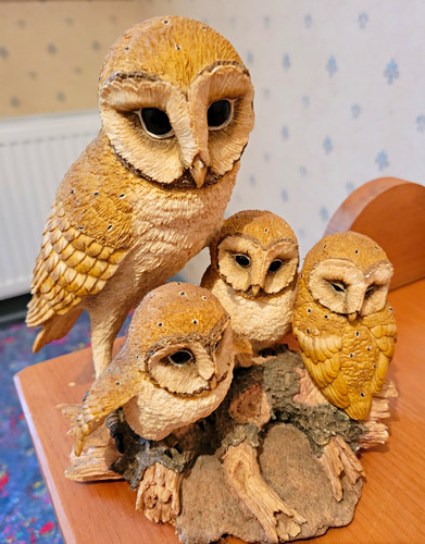 Owl ornament figurine family - ornament/figurine,
