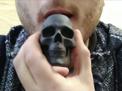 Aztec death whistle - skull, 3d