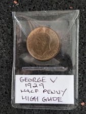 George V, Half Penny 1929, High Grade