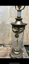 Brass And Glass Lamp Ornate