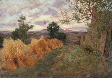 David Waterson (1870-1954) Oil Painting - Rural Landscape Scotland