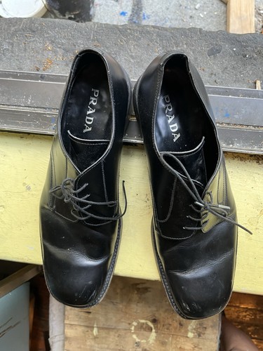 Prada square toe derby - prada,