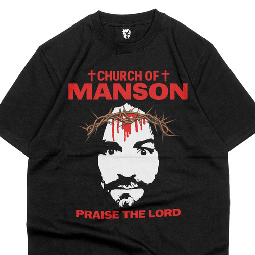 Charles manson shirt church - manson,