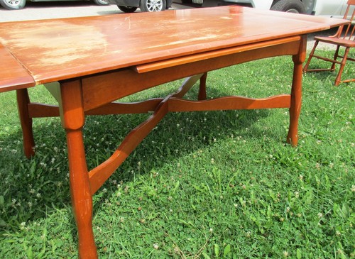 Antiques maple table - table, seng