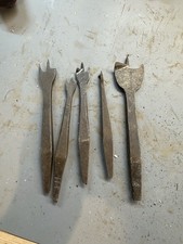Set Of Vintage Spade Drill Bits
