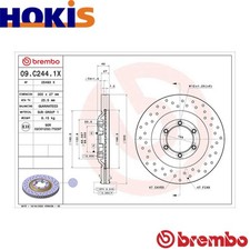 2x BRAKE DISC 09.C244.1X FOR ISUZU D-MAX/II/Platform/Chassis 4JK1-TCY 2.5L 4cyl