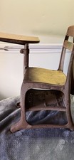 Vintage Wood & Metal  School Desk ~ 1940s 1950s