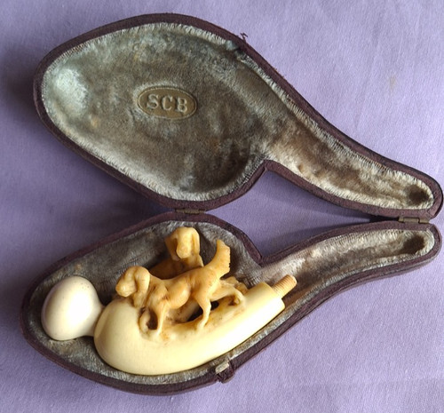 Antique scb meerschaum - scb, pipe