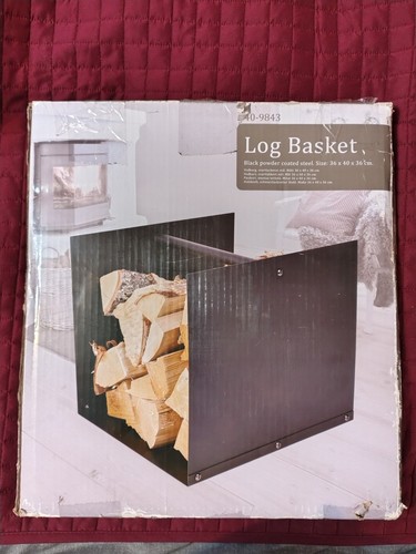 Log basket black - log, powder