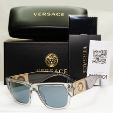 Versace Sunglasses Gold Medusa Crystal Grey Transparent Blue MOD VE 4406 5305/80