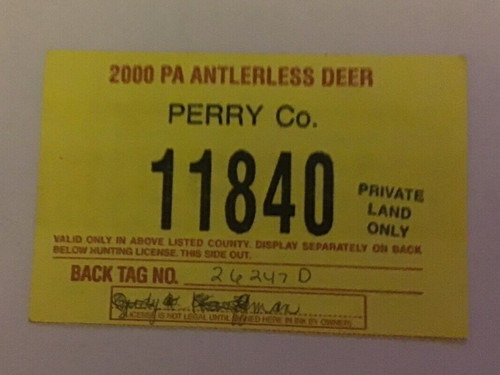 2000 hunting license perry - pa,