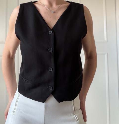 Zara black waistcoat - zara,