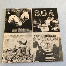 VARIOUS - FOUR OLD 7"S ON A 12" + POSTER - 1ST PRESS? - EXCELLENT