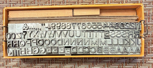 Vintage metal letterpress - vintage,