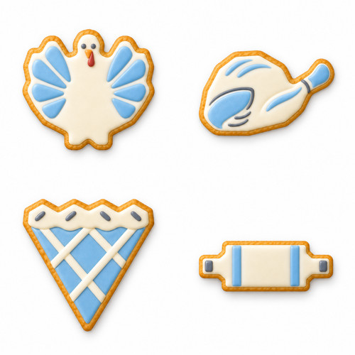 Thanksgiving cookie cutters - cookie,