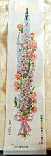 The Craft Collection Delphiniums Printed Tapestry Canvas -88cm x 15.5cm -Started
