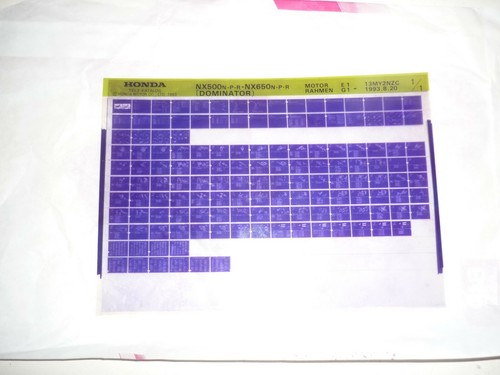 Honda rvf750r 1994 - 1994, microfiche