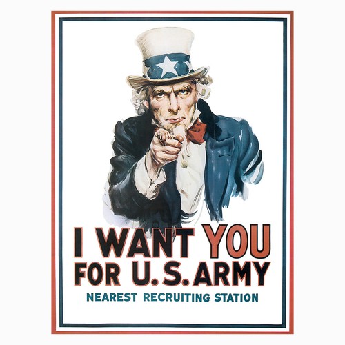 Want you army retro - retro, metal