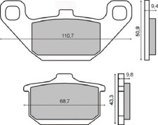 REAR BRAKE PADS KAWASAKI ZL