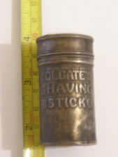 Vintage Colgate Shaving Stick Tin – Antique Metal Travel Container Early 1900s.